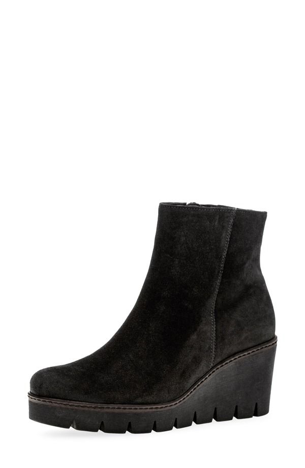 ガボール レディース シューズ ブーツ・レインブーツ Gabor 74780 Wedge Bootie Black ブラック