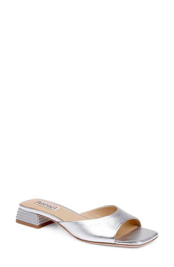 バッジェリーミシュカ レディース シューズ ヒール サンダル BADGLEY MISCHKA Oahu Slide Sandal Silver Leather シルバー
