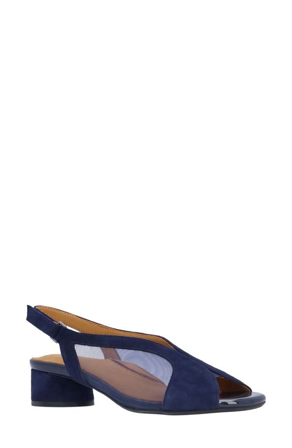 ラモールドピード レディース シューズ ヒール サンダル LAmour des Pieds Estefana Slingback Sandal Dark Blue ブルー