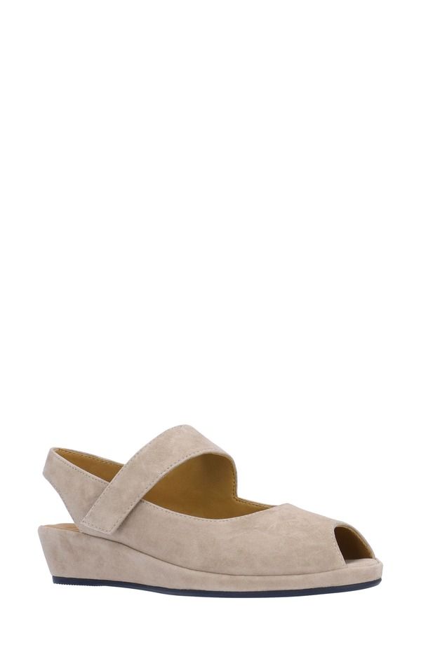 ラモールドピード レディース シューズ ヒール サンダル LAmour des Pieds Berilita Slingback Peep Toe Wedge Sandal Taupe トープ