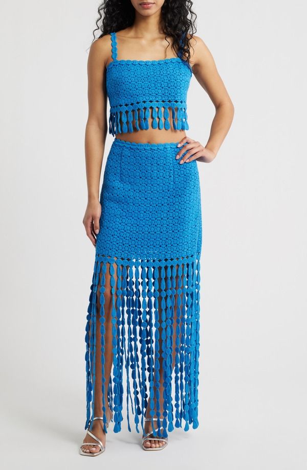 セイラー レディース トップス ワンピース フリンジ Saylor Elie TwoPiece Fringe Dress Cornflower 47,280円