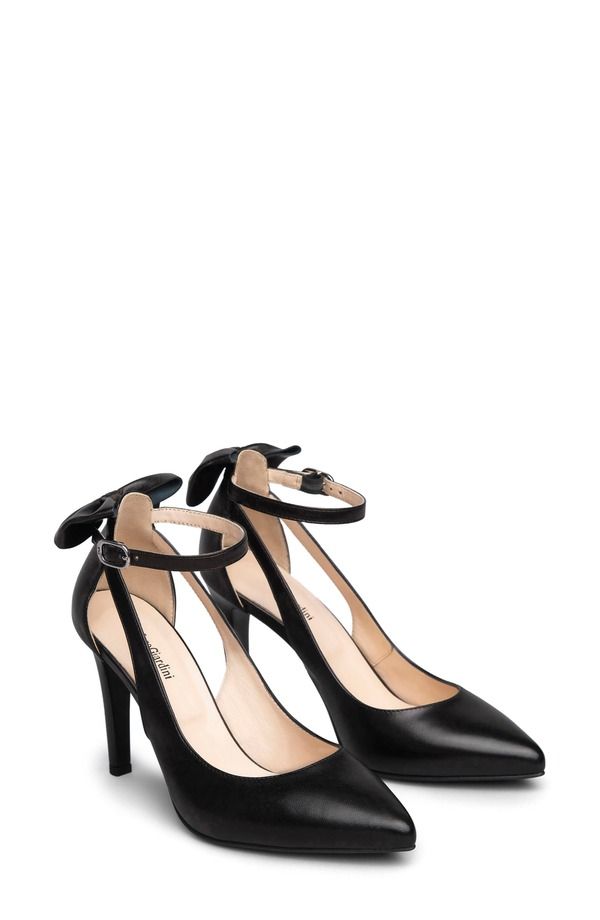 ネーロ ジャルディーニ レディース シューズ ヒール アンクル NeroGiardini Bow Ankle Strapump Black ブラック
