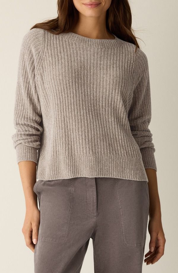 エイリーンフィッシャー レディース アウター パーカー・スウェット セーター Eileen Fisher Chenille Rib Sweater Dove