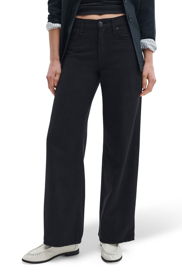 ラグアンドボーン レディース ボトムス デニムパンツ ワイドレッグ ハイウエスト ジーンズ rag bone Featherweight Andi High Waist Wide Leg Jeans Black ブラック