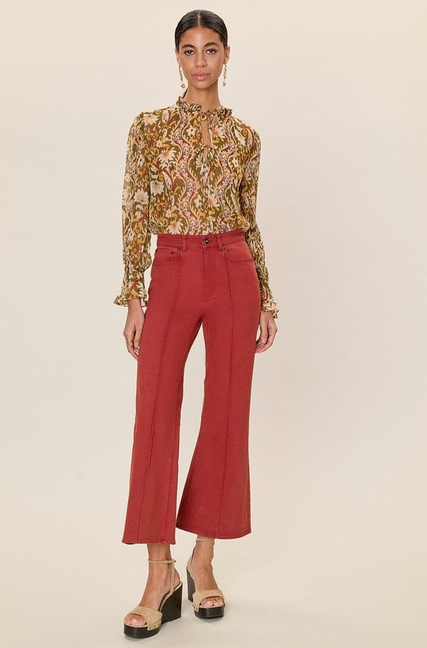 レベッカテイラー レディース ボトムス レギンス Rebecca Tayloremi Stretch Kick Flare Burnt Sienna