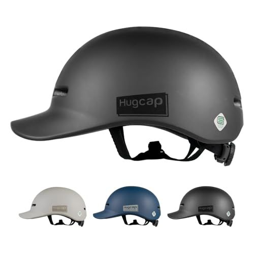 Hugcap 自転車 ヘルメット SG規格 大人 子ども 兼用 【超硬質PC素材】 ハグキャップ 学生 通学 通勤 キャップ型 帽子型 SG サイズ調節可能Y 58ad0a49