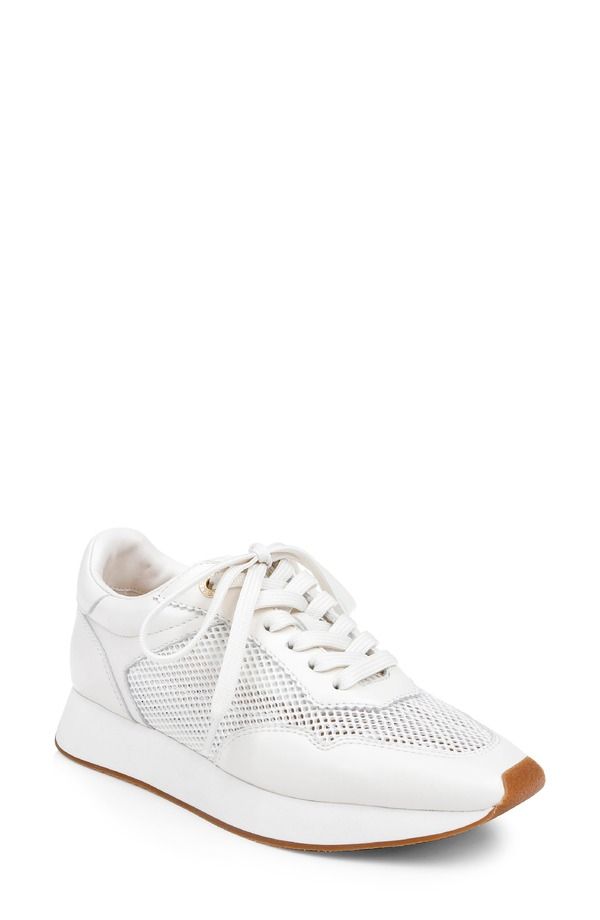 ラジャンス レディース シューズ スニーカー LAGENCE Deepa Mixed Media Running Sneaker White Leather ホワイト