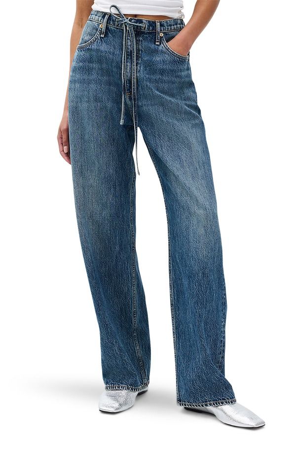 ラグアンドボーン レディース ボトムス デニムパンツ ワイドレッグ ドローコードウエスト ジーンズ rag bone Phoebe Drawstring Waist Wide Leg Jeans Delcan