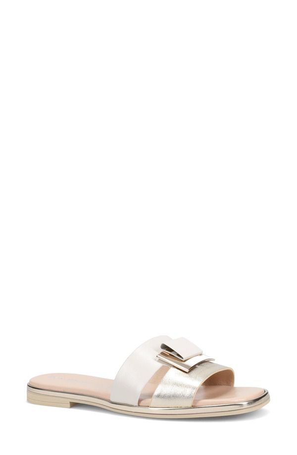 ロンホワイト レディース シューズ サンダル Ron White Valinda Slide Sandal Ivory アイボリー