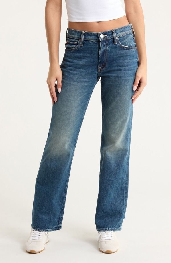マザー レディース ボトムス デニムパンツ ストレート ジーンズ MOTHER Lil Reiflerelaxed Straight Leg Jeans After Midnight