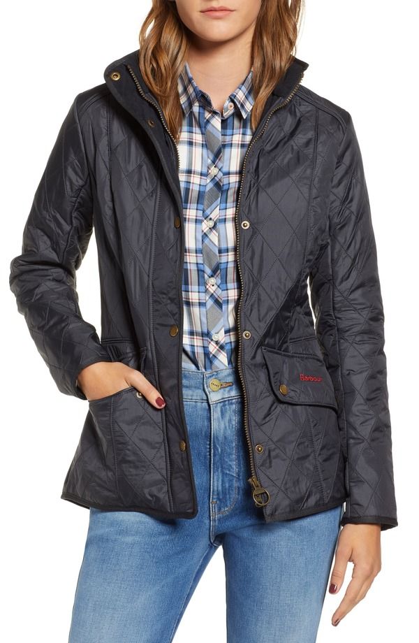 バブアー レディース アウター ジャケット・ブルゾン キルティング フリース Barbour Cavalry Fleece Lined Quilted Jacket Navy ネイビー