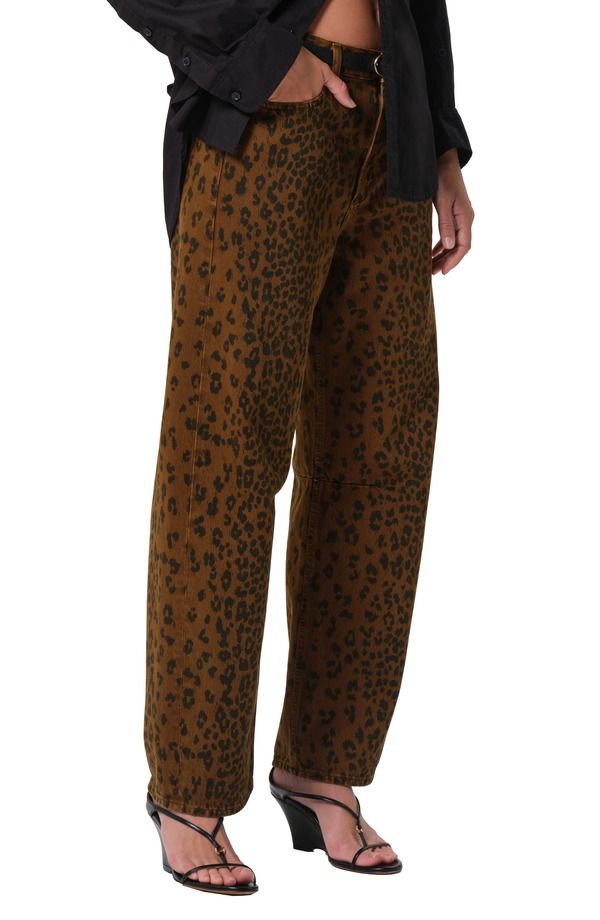 シチズンズ オブ ヒューマニティ レディース ボトムス デニムパンツ ハイウエスト ジーンズ Citizens of Humanity Miro High Waist Barrel Jeansepia Cheetah