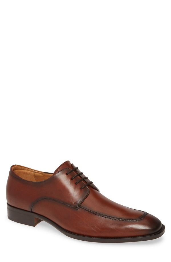 メズラン メンズ シューズ ダービー Mezlan Moc Toe Derby Cognac Leather