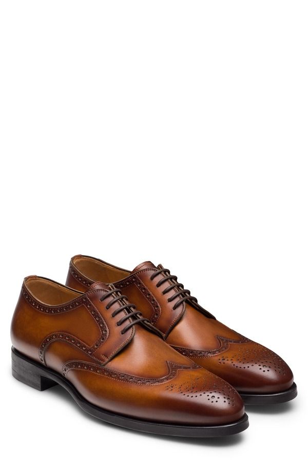 マグナーニ メンズ シューズ ウィングチップ ダービー Magnanni McAlester Wingtip Derby Cognac