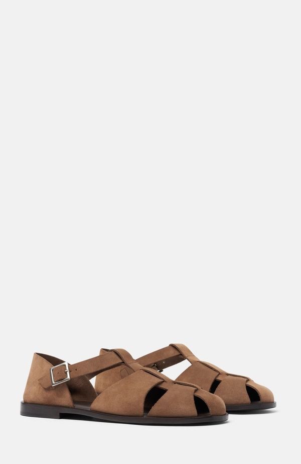 スカロッソ メンズ シューズ サンダル SCAROSSO Apollo Sandals Taupe Suede トープ