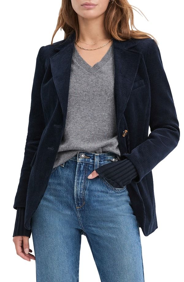 フェイバリット ドーター レディース アウター ジャケット・ブルゾン ブレザー Favorite Daughter The Cord City Blazer Navy ネイビー