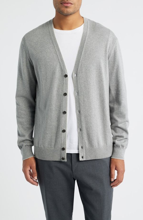 ジャックビクター メンズ アウター パーカー・スウェット コットン カーディガン Jack Victor Charleston Cotton Cashmere Cardigan Grey グレー 70,800円