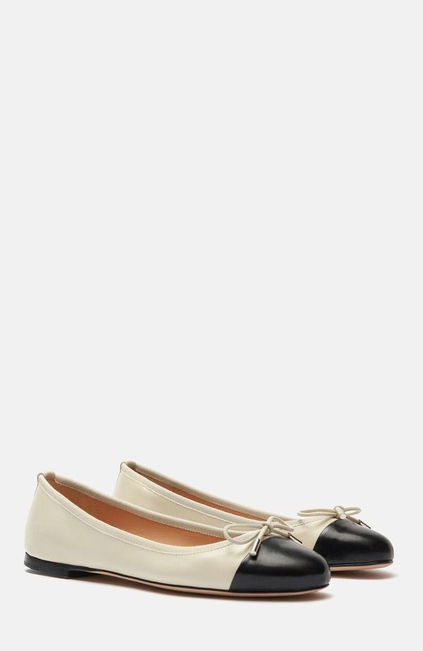 スカロッソ レディース シューズ パンプス SCAROSSO Carla Ballet Flats White Calf ホワイト