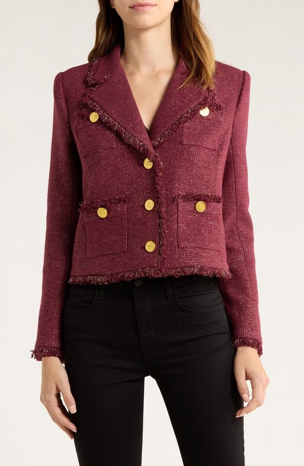 ラジャンス レディース アウター ジャケット・ブルゾン トール ブレザー LAGENCE Sylvia Metallic Blazer Malbec Gold ゴールド