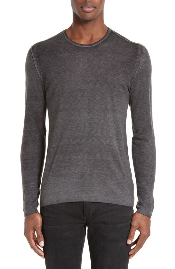 ジョンバルベイトス メンズ アウター パーカー・スウェット セーター シルク John Varvatosilk Cashmere Sweater Medium Grey グレー 114,800円