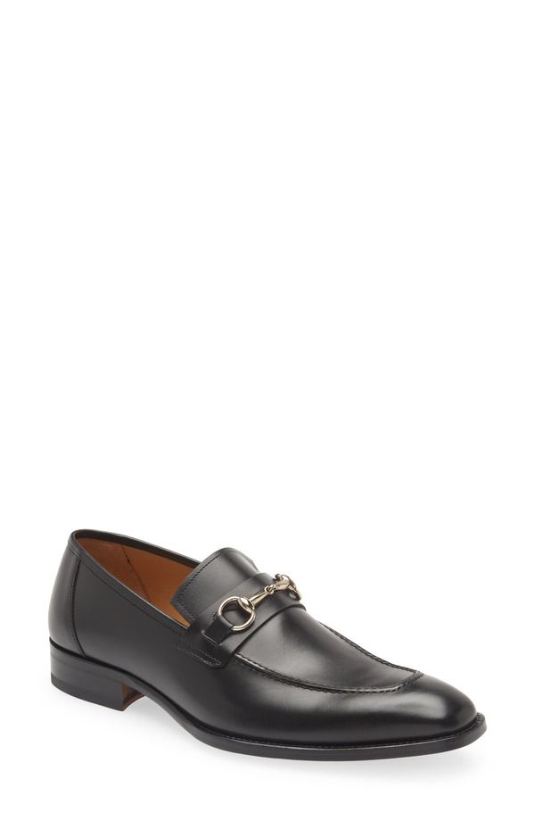 メズラン メンズ シューズ レザー ローファー Mezlan Bit Ornament Leather Loafer Black ブラック