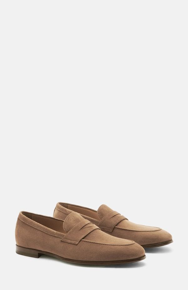 スカロッソ メンズ シューズ ローファー SCAROSSO Marzio Loafers Tobacco Suede