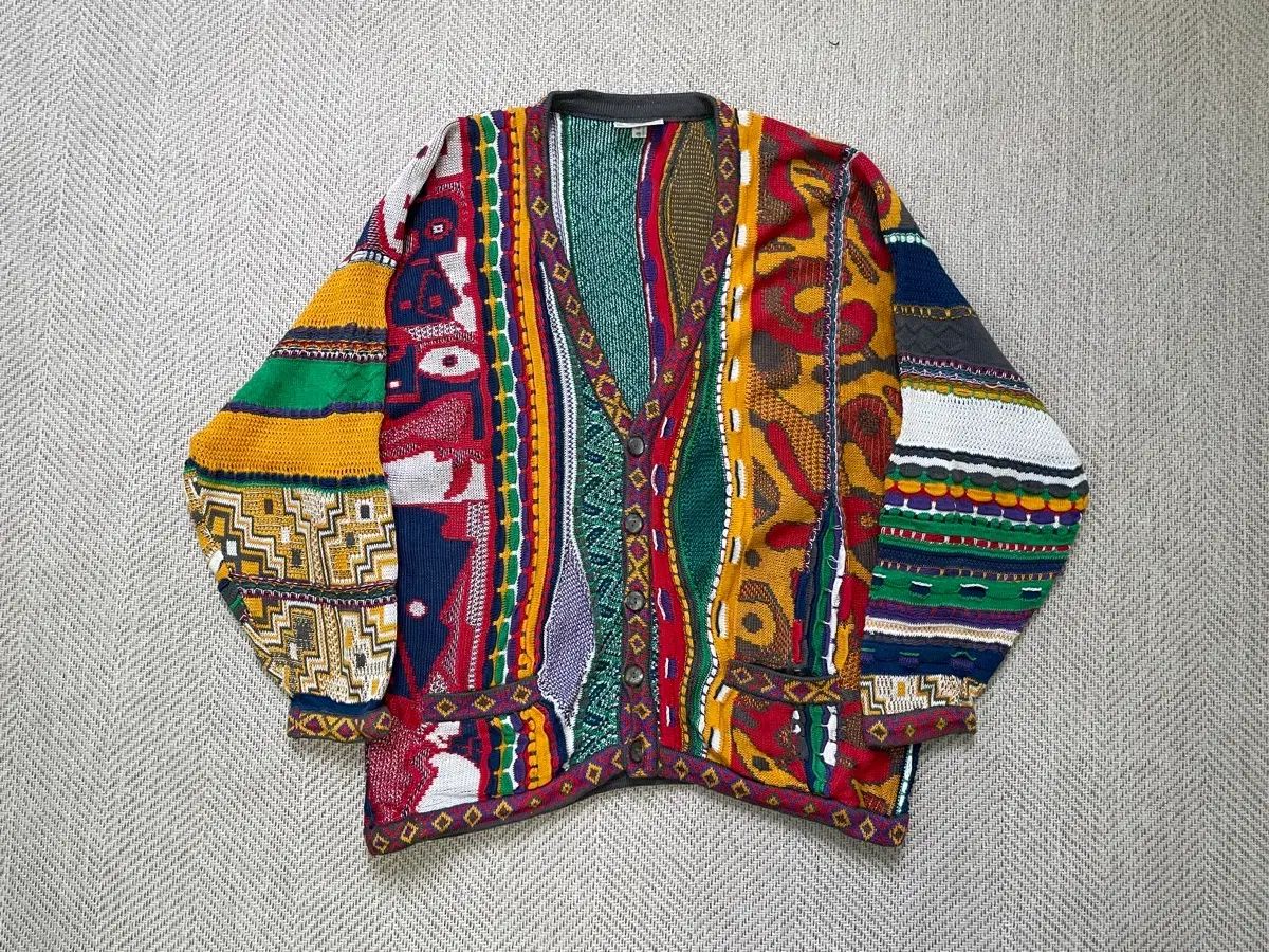 Coogi クージー 3D ケーブルニット カーディガン