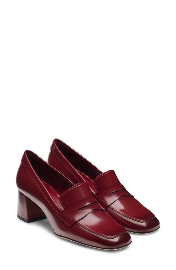 マグナーニ レディース シューズ ヒール ローファー Magnanni Stasia Penny Loafer Pump Burgundy バーガンディ