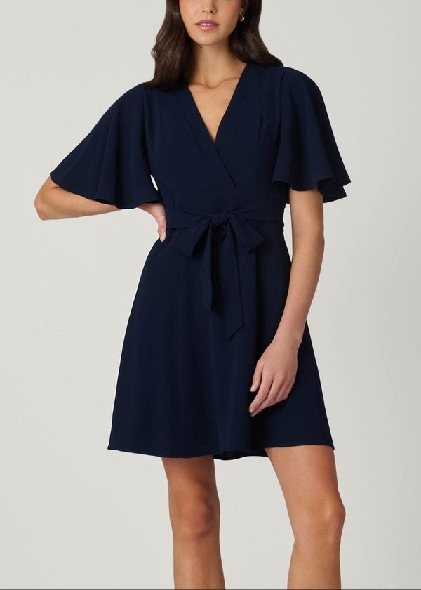 ショシャーナ レディース トップス ワンピース クレープ Shoshanna Sophie Crepe Dress Navy ネイビー