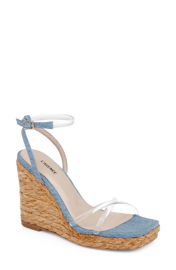 ラジャンス レディース シューズ サンダル プラットフォーム アンクル LAGENCE Malonespadrille Ankle Straplatform Wedge Sandalight Blue ブルー