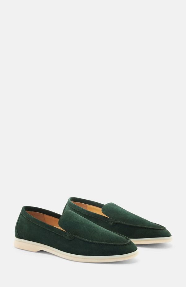 スカロッソ メンズ シューズ ローファー SCAROSSO Ludovico Loafers Green Suede グリーン