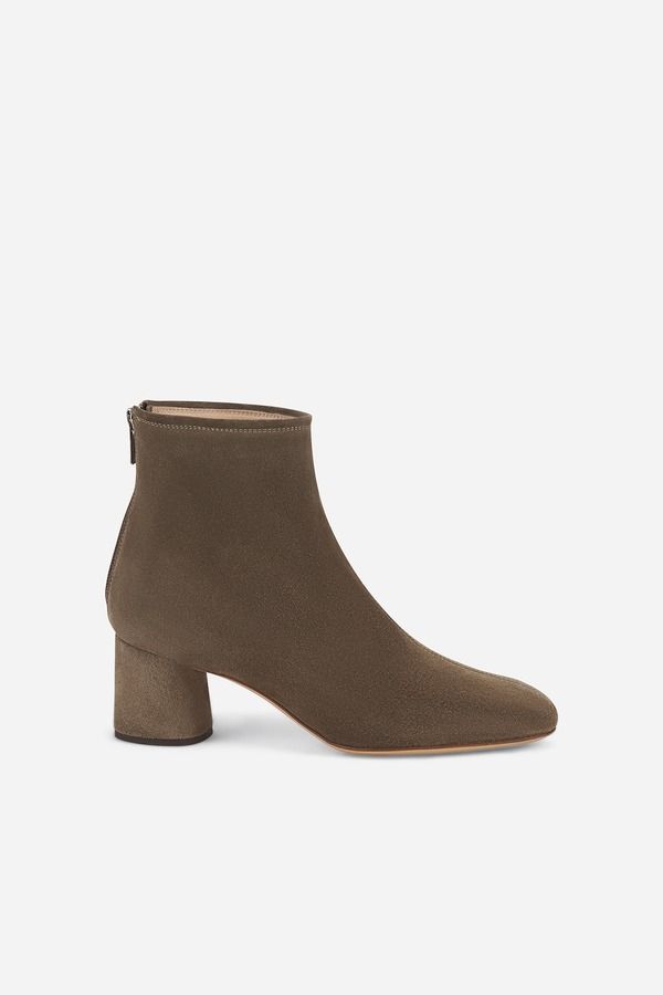 エージーエル レディース シューズ ブーツ・レインブーツ アンクル ヒール AGL Olga Wateresistant Velour Ankle Boot witheel Taupe トープ