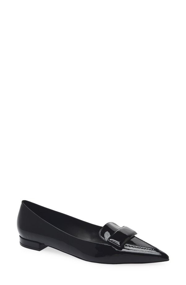 スチュアート ワイツマン レディース シューズ スリッポン・ローファー Stuart Weitzman Sovinnie Patent Loafer Flat Black ブラック