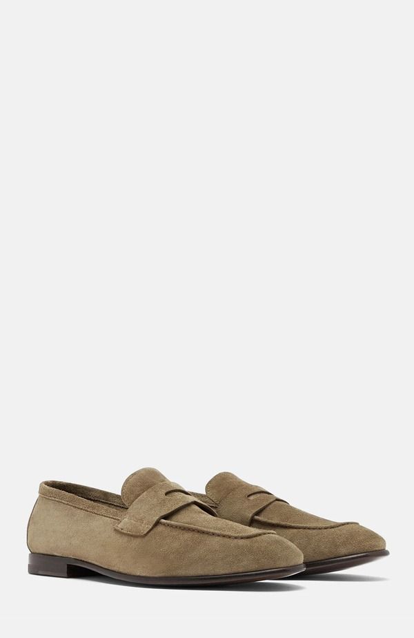 スカロッソ メンズ シューズ スリッポン・ローファー SCAROSSO Gregory Loafers Taupe Suede トープ 74,140円