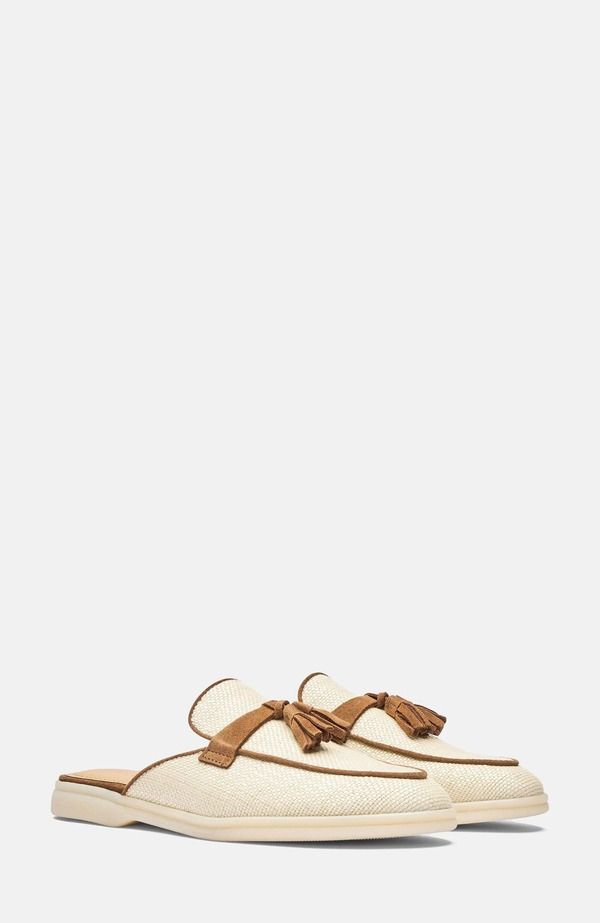 スカロッソ レディース シューズ パンプス SCAROSSO Lucrezia Mules Beige Straw ベージュ