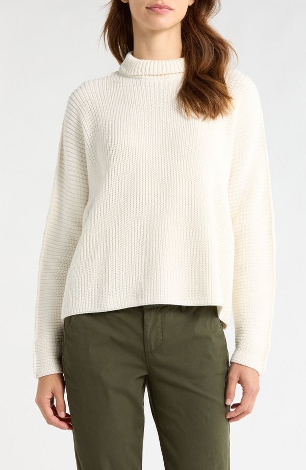 フランク ＆ アイリーン レディース アウター パーカー・スウェット タートルネック セーター Frank Eileen Montecito Turtleneck Sweater Ivory アイボリー