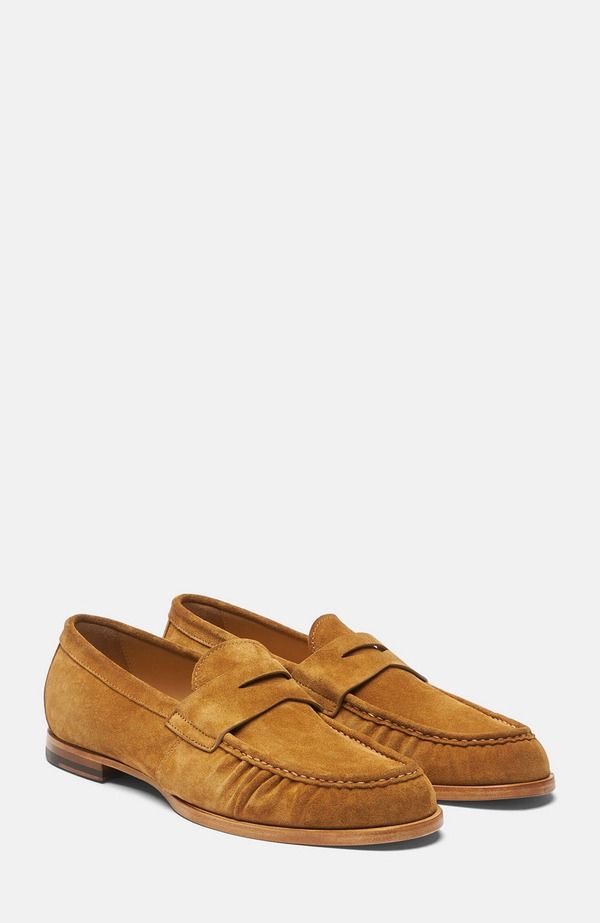 スカロッソ メンズ シューズ ローファー SCAROSSO Fred Loafers Tan Suede タン