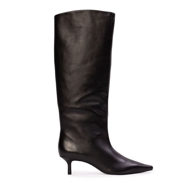 ブラックスエードスタジオ レディース シューズ ブーツ・レインブーツ BLACK SUEDE STUDIO Sutton 50 Kneehigh Boot Black Leather ブラック