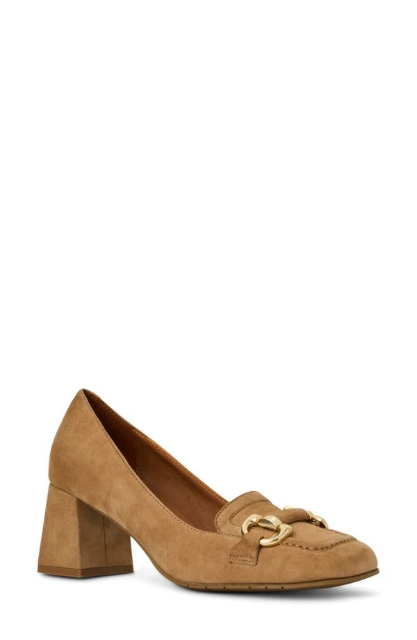 アクアタリア レディース シューズ ヒール ローファー Aquatalia Corrina Weatherproof Loafer Pump Champagne Suede シャンパン