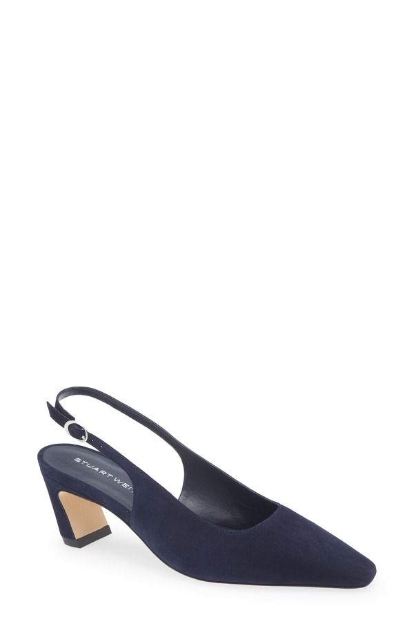 スチュアート ワイツマン レディース シューズ ヒール Stuart Weitzman Stassi Slingback 50 Pump Nice Blue ブルー