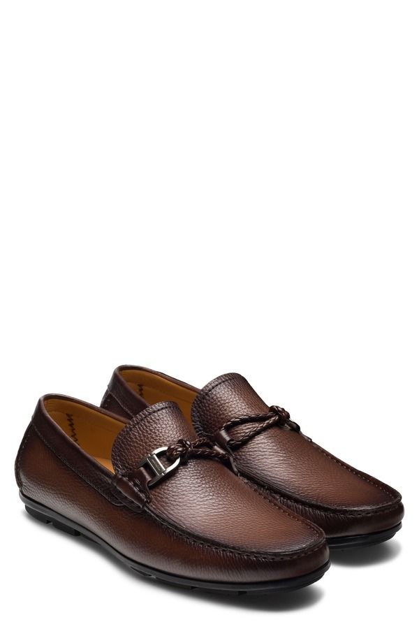 マグナーニ メンズ シューズ ローファー Magnanni Monterey Braid Bit Loafer Brown Tumbled ブラウン