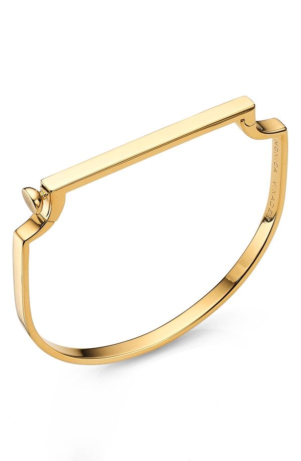 モニカヴィナダー レディース アクセサリー ブレスレット・バングル・アンクレット Monica Vinader Signature Thin Bangle Bracelet Yellow Gold イエロー