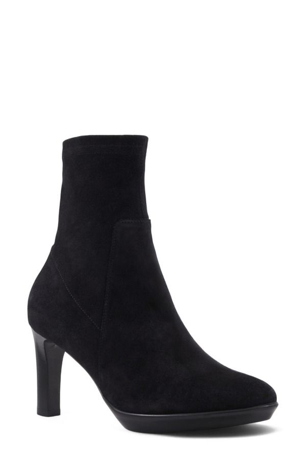 アクアタリア レディース シューズ ブーツ・レインブーツ Aquatalia Rhumba Loweatherproof Bootie Black Suede ブラック