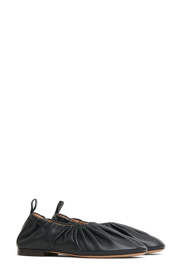 マンサーガブリエル レディース シューズ パンプス ギャザー Mansur Gavriel Ruched Ballerina Flat Black ブラック
