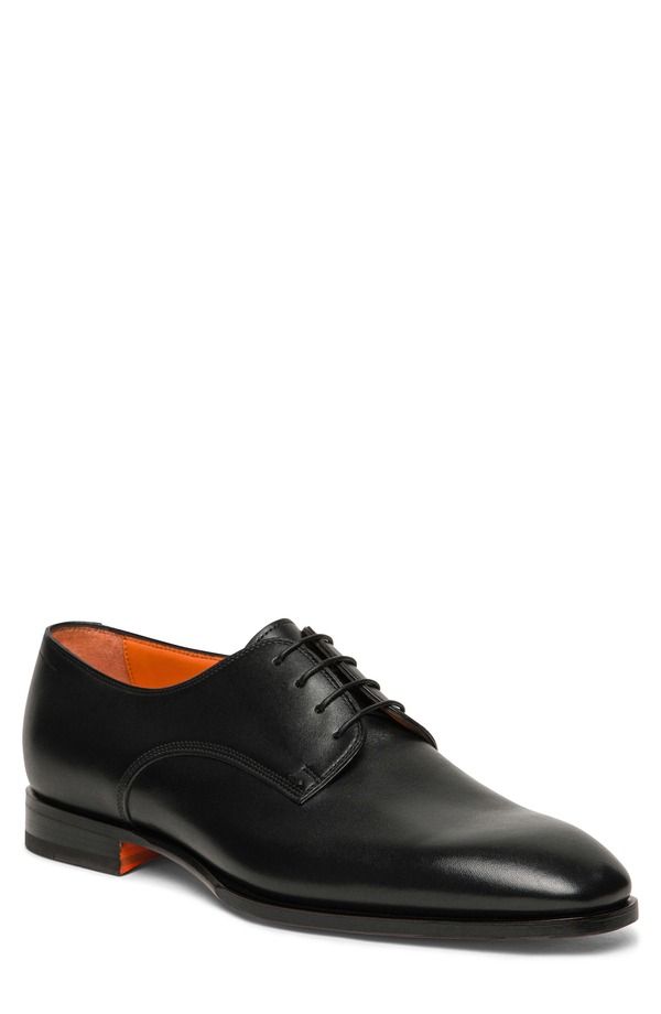 サントーニ メンズ シューズ ダービー Santoni Archer Derby Black ブラック