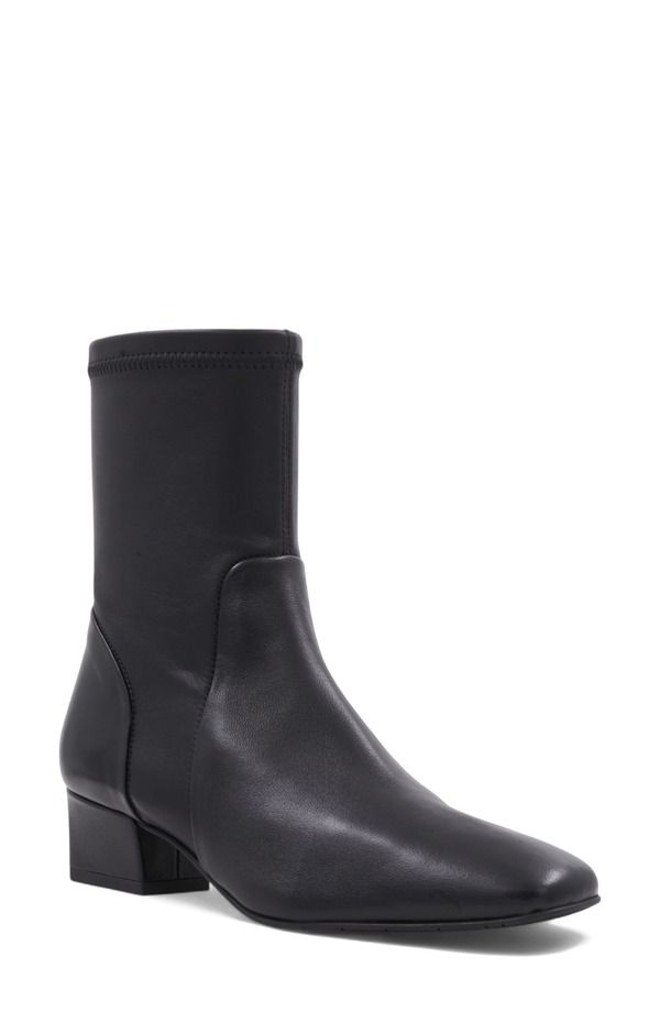 アクアタリア レディース シューズ ブーツ・レインブーツ Aquatalia Stassi Weatherproof Bootie Black Leather ブラック