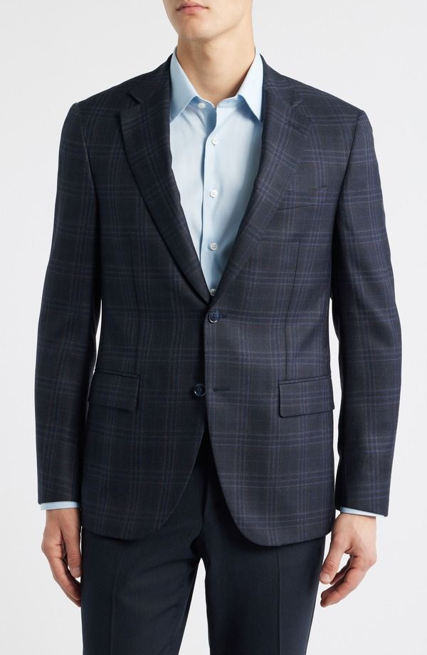 ピーター・ミラー メンズ アウター ジャケット・ブルゾン ウール コート Peter Millar Flynn Classic Fit Navy Windowpane Check Wool Sport Coat Navy ネイビー