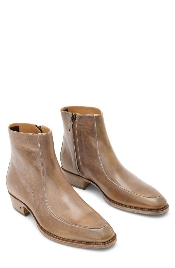 ジョンバルベイトス メンズ シューズ ブーツ・レインブーツ アンクル John Varvatos Ludlow Ankle Bootan タン