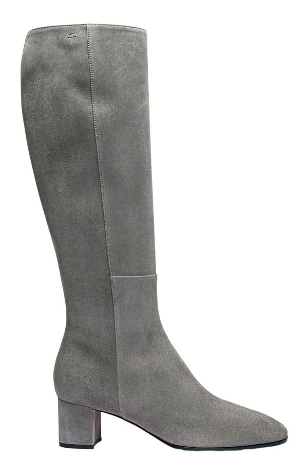サントーニ レディース シューズ ブーツ・レインブーツ スエード ヒール Santoni Suede LowHeel Boot Gray グレー