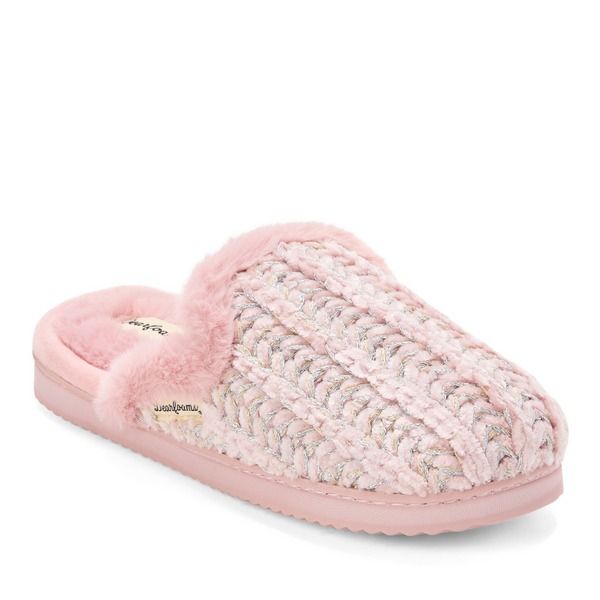 ディアフォームズ レディース シューズ サンダル DEARFOAMS Paris Chenille Shaped Tab Scuff Slipper Pale Mauve